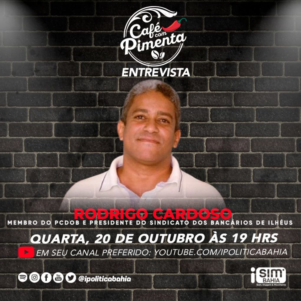 Rodrigo Cardoso concede entrevista ao “Café com Pimenta” nesta quarta (20) às 19h