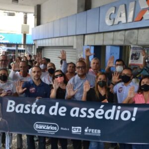 Leia mais sobre o artigo Caso Pedro Guimarães: bancários protestam contra assédio na Caixa